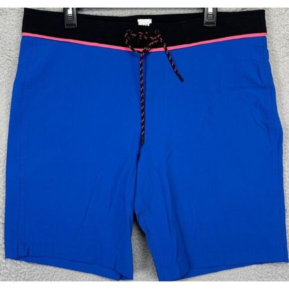 Gap Swim Trunks Mens Large Blue Swimwear Drawstring Pockets Stretch Board Shorts